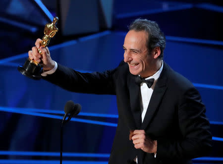 90th Academy Awards - Oscars Show - Hollywood, California, U.S., 04/03/2018 - Alexandre Desplat wins the Best Original Score Oscar for The Shape of Water. REUTERS/Lucas Jackson