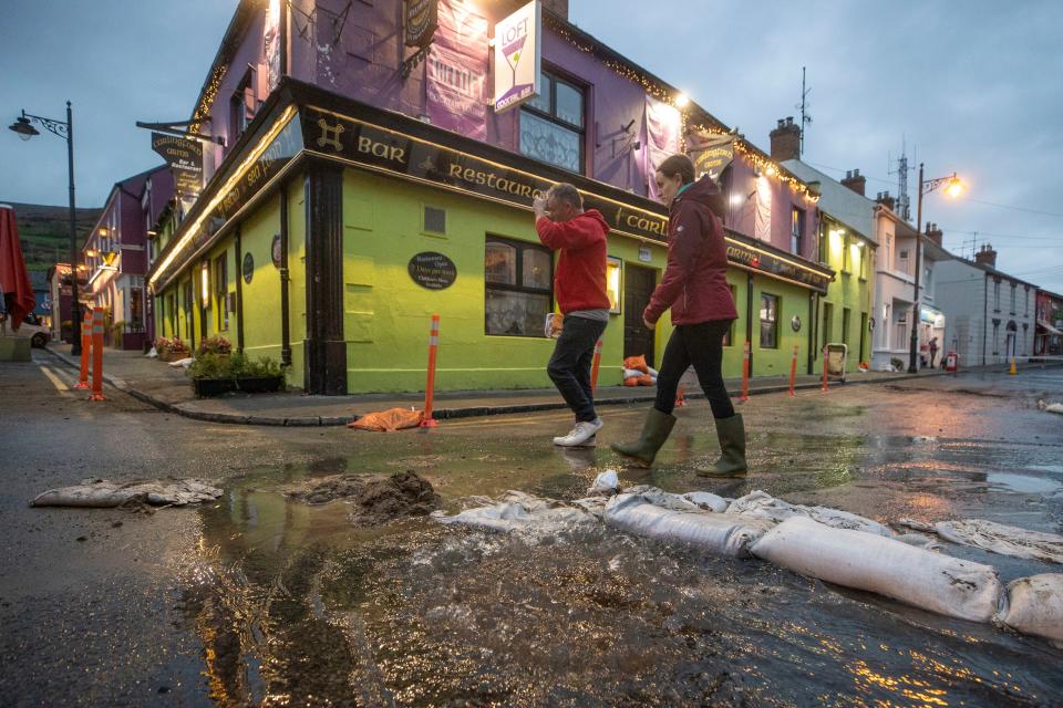 Flooding in Carlingford, Co Louth (PA)