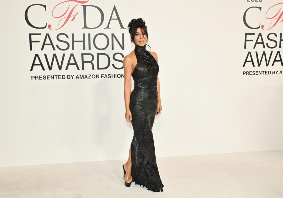 Kim Kardashian, CFDA Awards, 2023, Chrome Hearts, Black Dress, Red Carpet, 