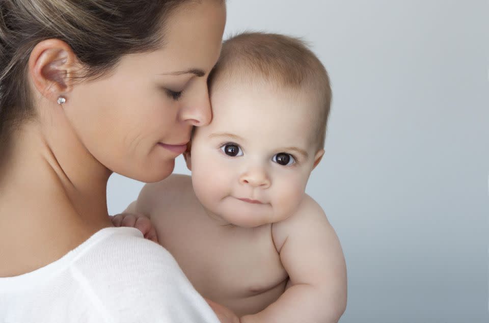 A mum has been slammed online for wanting to pierce her baby's ears. Photo: Getty Images