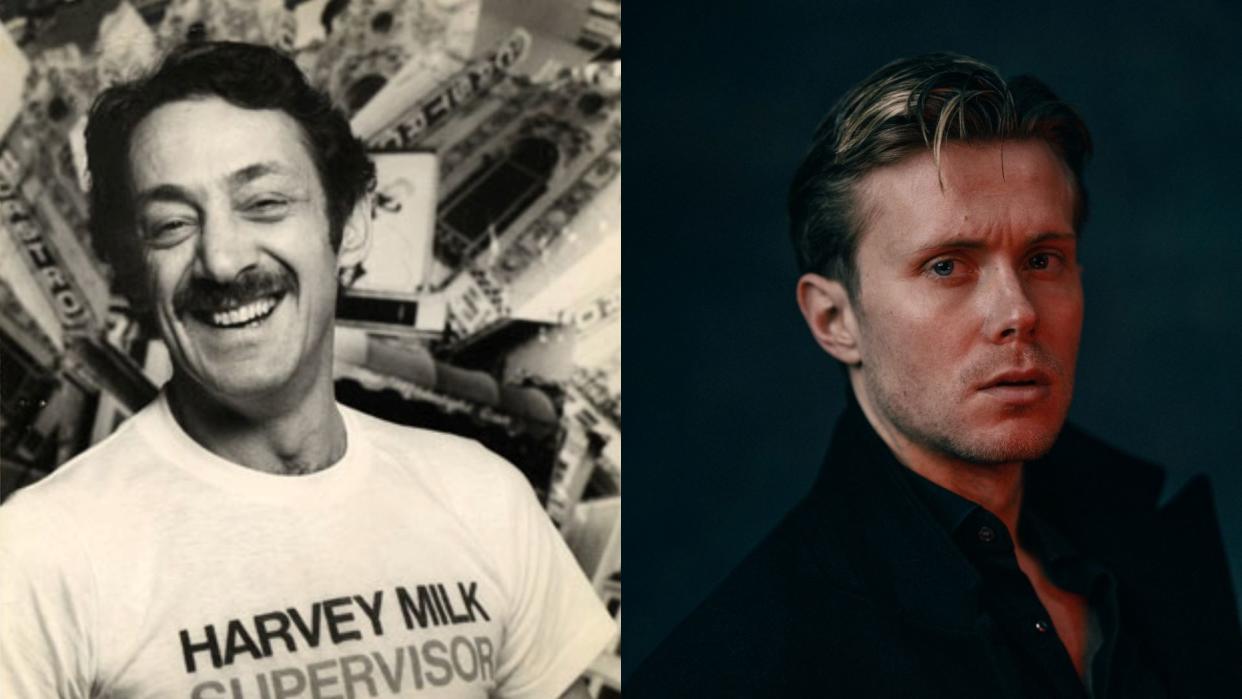 Composite of Harvey Milk and Rob Houchen