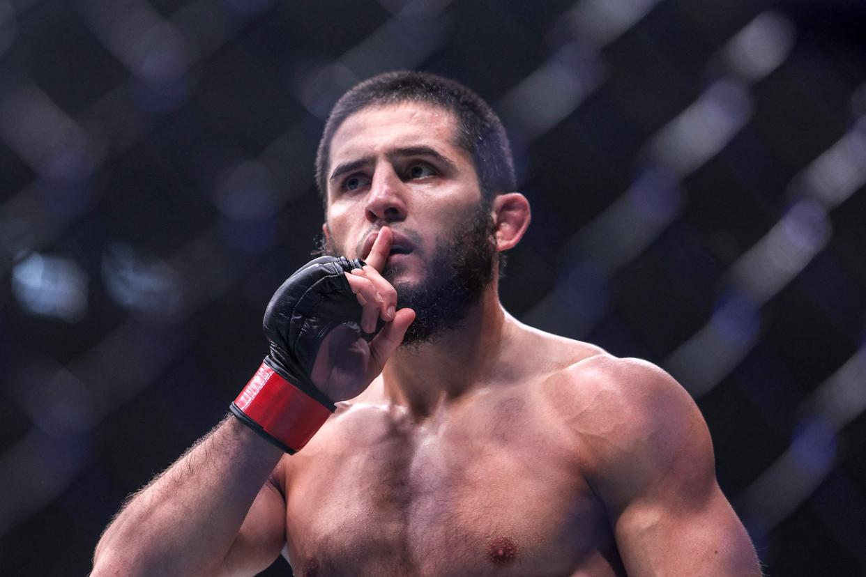 Islam Makhachev silenced the doubters with his knockout of Alexander Volkanovski (AFP via Getty Images)