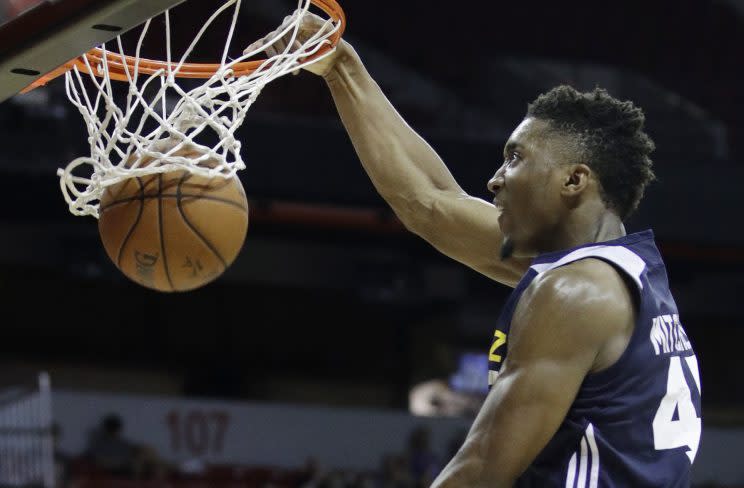 Utah Jazz rookie guard Donovan Mitchell could be the steal of the draft. (AP)
