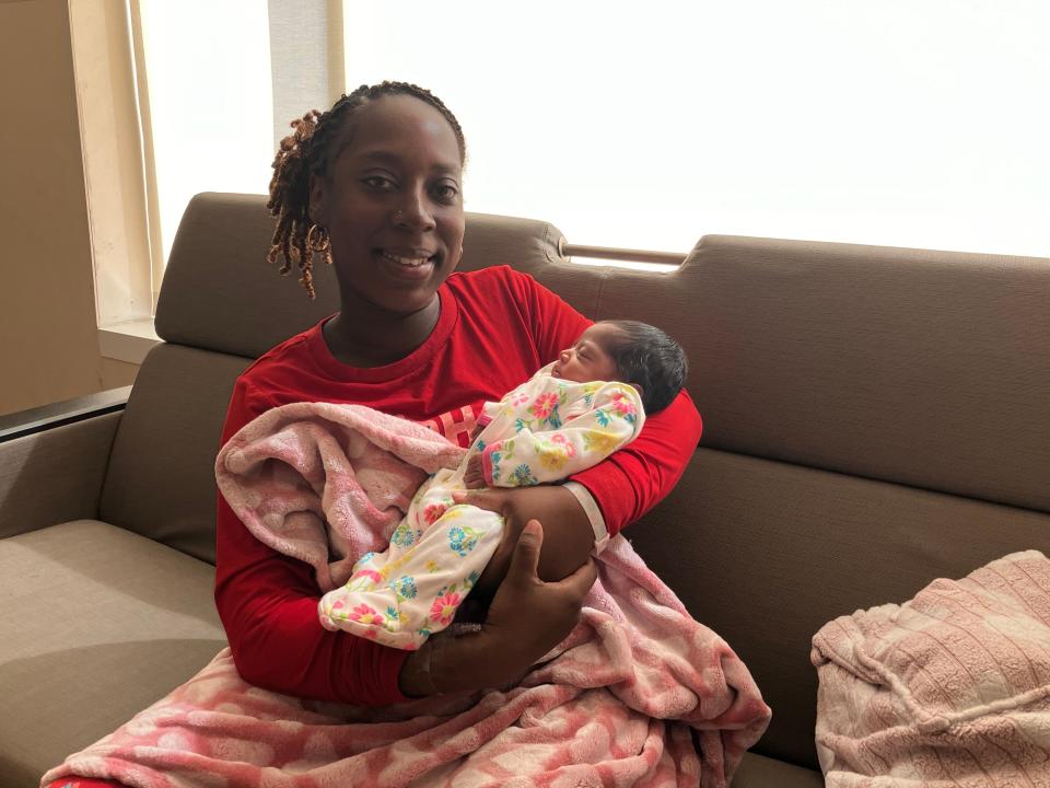 Brandalee White gave birth to her daughter Brayla Mathis on April 8, 2024 during the solar eclipse at St. Joseph Mishawaka Medical Center (5215 Holy Cross Pkwy, Mishawaka, IN 46545).