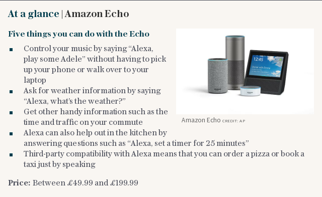 At a glance | Amazon Echo