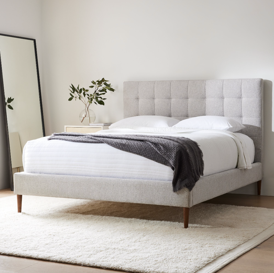 <p><a href="https://go.redirectingat.com?id=74968X1596630&url=https%3A%2F%2Fwww.westelm.com%2Fproducts%2Femmett-bed-wood-legs-grid-tufted-h11744&sref=https%3A%2F%2Fwww.goodhousekeeping.com%2Fhome-products%2Fg46411815%2Fbest-upholstered-beds%2F" rel="nofollow noopener" target="_blank" data-ylk="slk:Shop Now;elm:context_link;itc:0;sec:content-canvas" class="link ">Shop Now</a></p><p>Emmett Tufted Bed</p><p>westelm.com</p><p>$799.00</p>