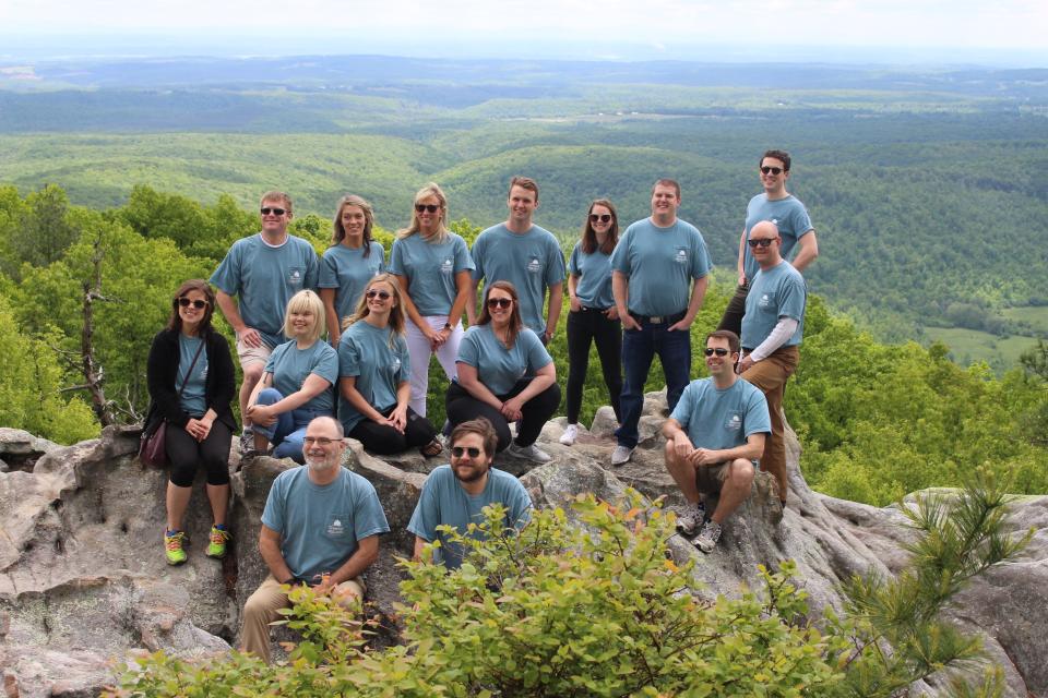 Comptroller Wilson (not pictured) hosts small groups of staff to visit the Justin P. Wilson Cumberland Trail State Park, his namesake, to enjoy the sites and talk about their experiences working for the office.