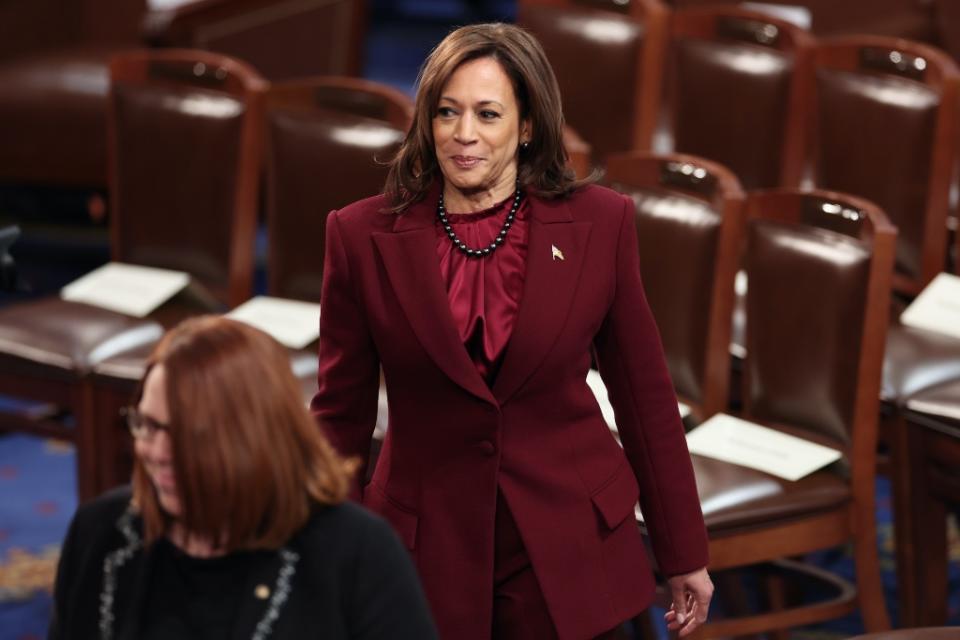 Kamala Harris attends President Joe Biden’s State of the Union address during a joint meeting of Congress in the House Chamber of the U.S. Capitol in Washington, D.C. on Feb. 7, 2023. - Credit: Win McNamee/Getty Images