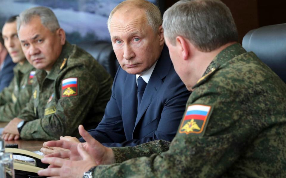 Mr Putin has long said that Ukraine joining Nato would be a red line for Russia - Mikhail Klimentyev /Pool Sputnik Kremlin 