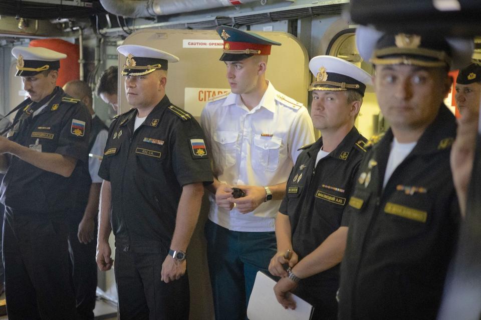 Russia navy sailors officers in South Africa