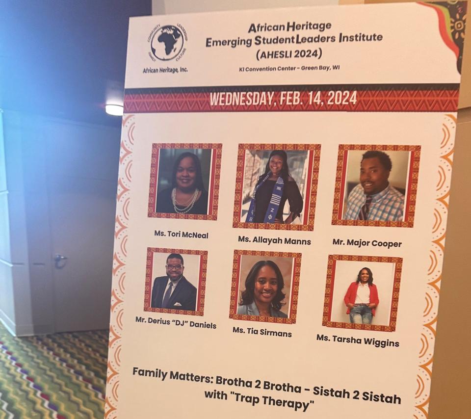 A posted for the African Heritage Emerging Student Leadership Institute event gives details about the day.
