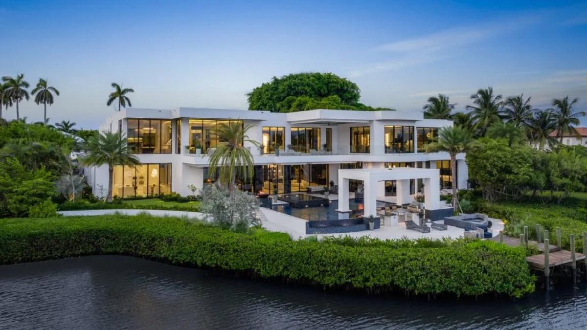 This $30M mansion for sale in Florida has its own moat and boat dock