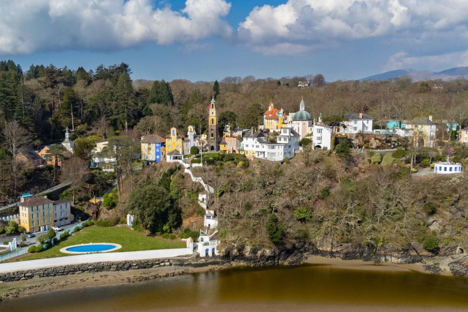 A view of Portmeirion and its beach (Getty Images/iStockphoto)