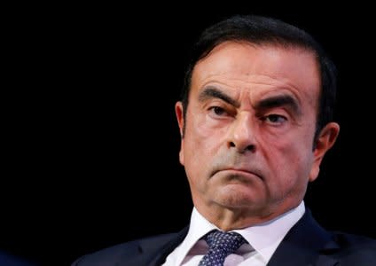 FILE PHOTO: Carlos Ghosn, chairman and CEO of the Renault-Nissan-Mitsubishi Alliance, attends the Tomorrow In Motion event on the eve of press day at the Paris Auto Show, in Paris, France, October 1, 2018. Picture taken October 1, 2018. REUTERS/Regis Duvignau