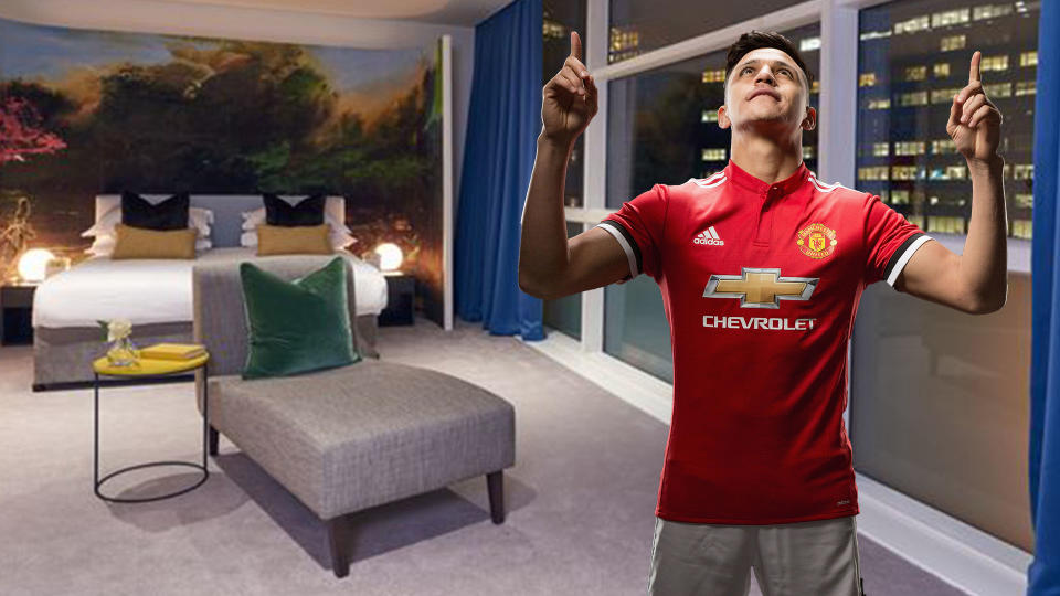 Alexis Sanchez has moved into a luxury Manchester hotel.