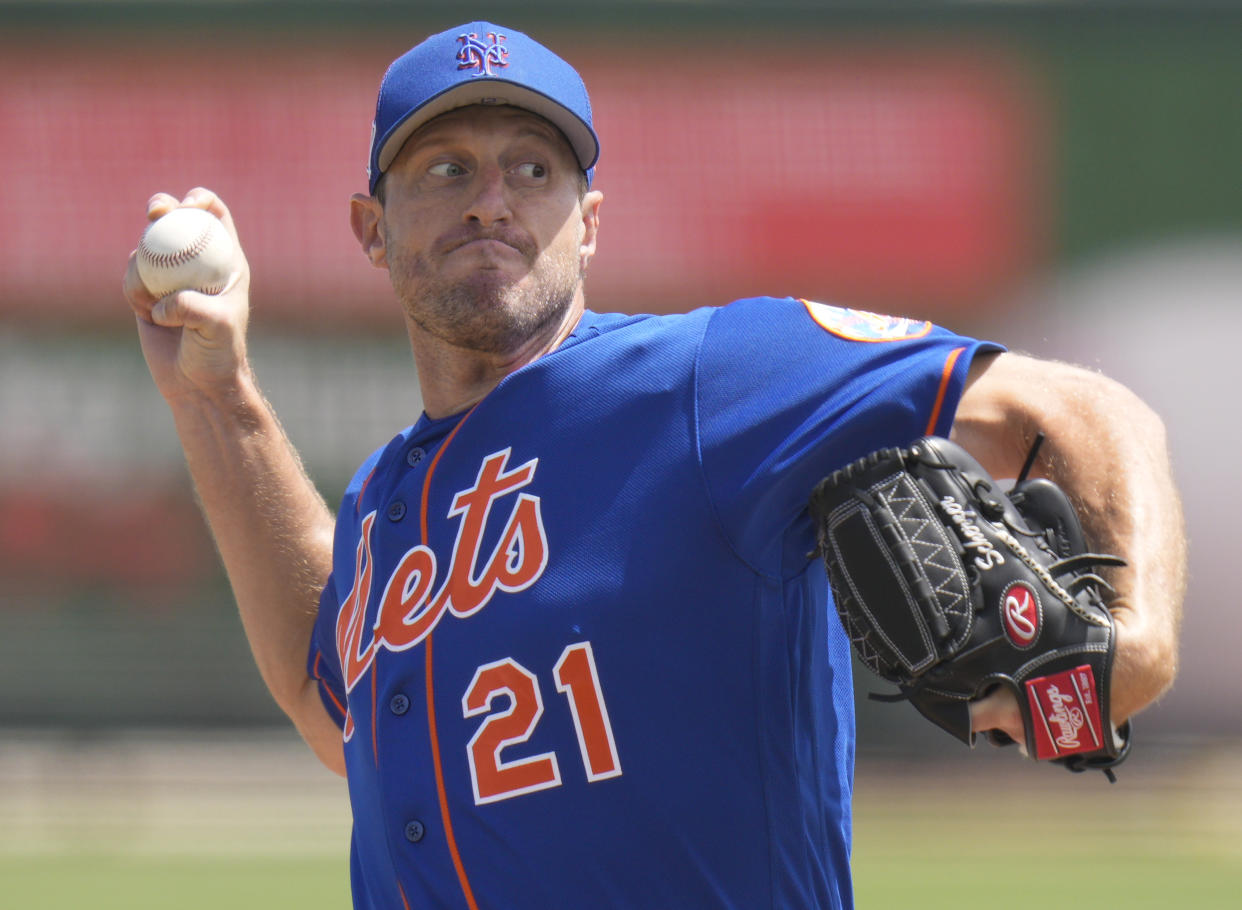 Max Scherzer with the Mets.