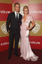 Derek Hough and Julianne Hough attend the 2013 InStyle and Warner Bros. 70th Annual Golden Globe Awards Post-Party held at the Oasis Courtyard in The Beverly Hilton Hotel on January 13, 2013 in Beverly Hills, California.