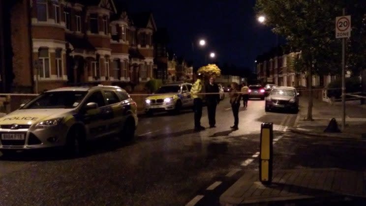 The scene in Willesden where a woman was shot and four people arrested in a police counter-terror raid