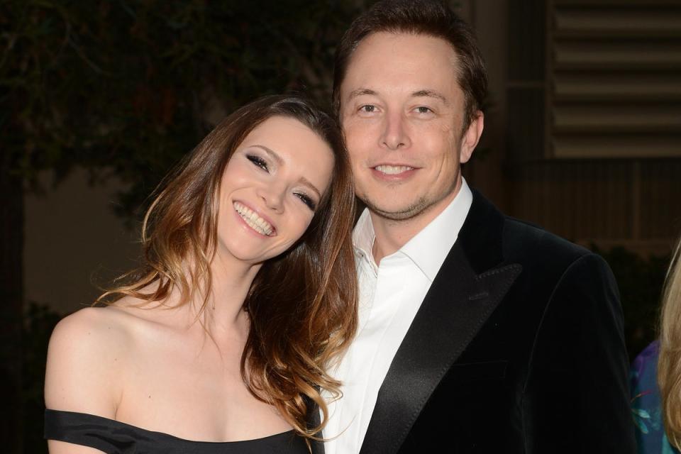 Riley and Musk pictured in 2012, the year of their first marriage (Getty Images)