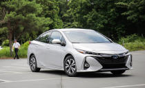 <p>Toyota's all-new, wildly styled 2017 Prius Prime is the plug-in hybrid we all knew Toyota could build, replacing the underachieving Prius plug-in that was first launched in 2012. The 121-hp hybrid powertrain shares much with the standard Prius—ditto its sluggish acceleration—but only the Prime, with its 8.8-kWh battery, allows the engine to be shut down completely for 22 miles of EV driving. </p><p><a rel="nofollow noopener" href="http://www.caranddriver.com/toyota/prius-prime" target="_blank" data-ylk="slk:Read More;elm:context_link;itc:0;sec:content-canvas" class="link "><strong><em>Read More</em></strong></a></p>