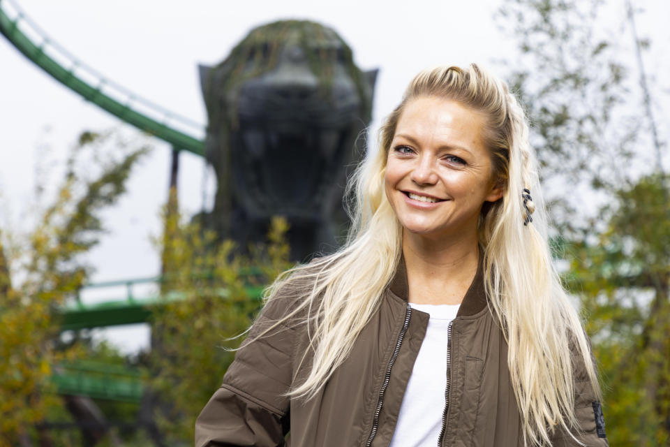Hannah Spearritt at the launch of the new themed land, World of Jumanji, at Chessington World of Adventures Resort, south west London, which opens to the public on Monday. Picture date: Saturday May 13, 2023. (Photo by David Parry/PA Images via Getty Images)