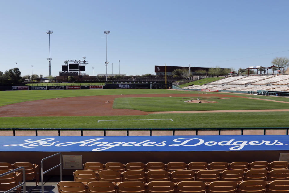 Will MLB eventually play games at empty spring training ballparks? (Photo by Tim Warner/Getty Images)