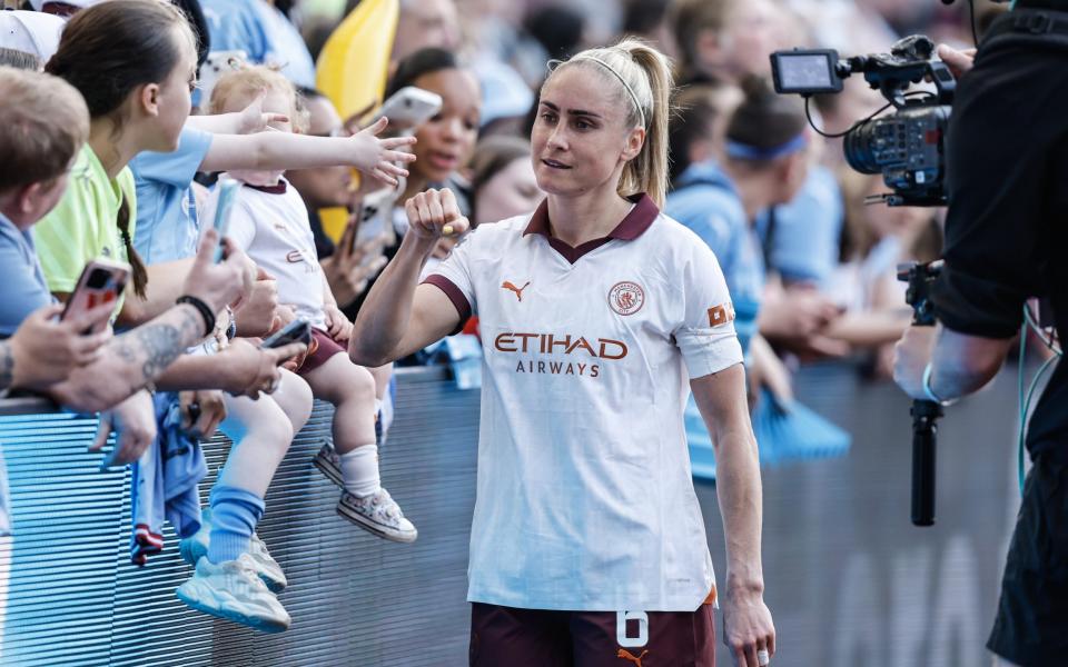 Man City's Steph Houghton/Steph Houghton: I may be retired but I am not done with football yet