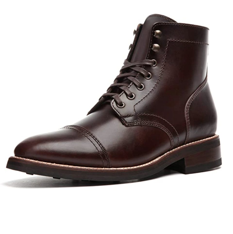 Captain Cap-Toe Leather Boots