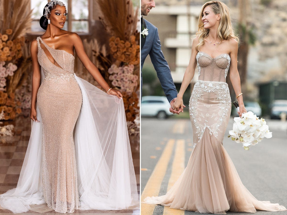 16 times brides looked stunning in daring wedding dresses