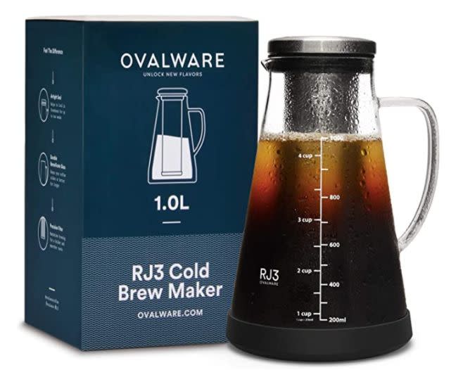 Find this <a href="https://amzn.to/387Cg6l" target="_blank" rel="noopener noreferrer">Airtight Cold Brew Iced Coffee Maker for $30 </a>on Amazon.