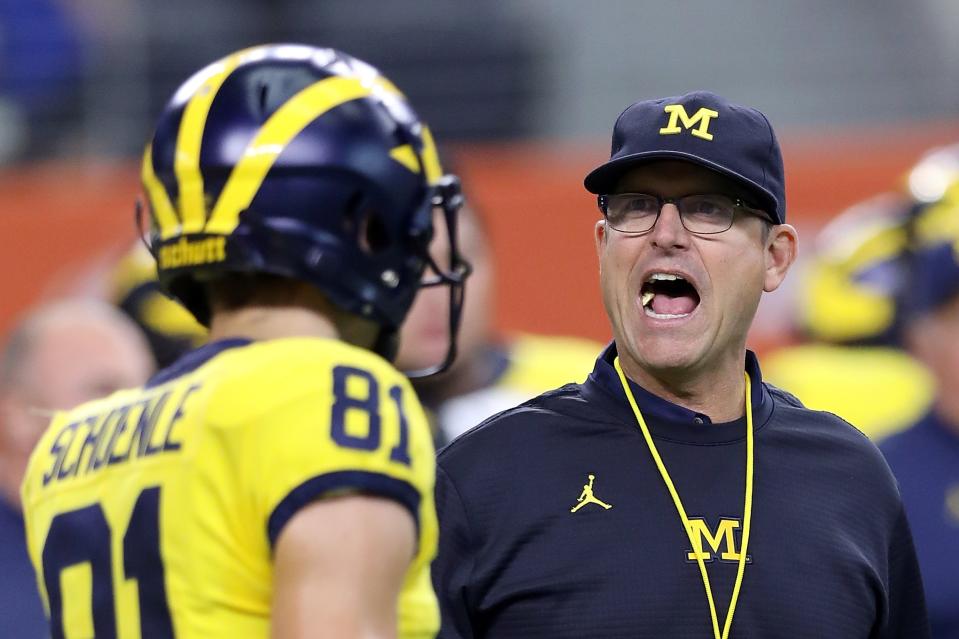 Jim Harbaugh and the Wolverines looked plenty capable in dispatching Florida on Saturday. (Getty)