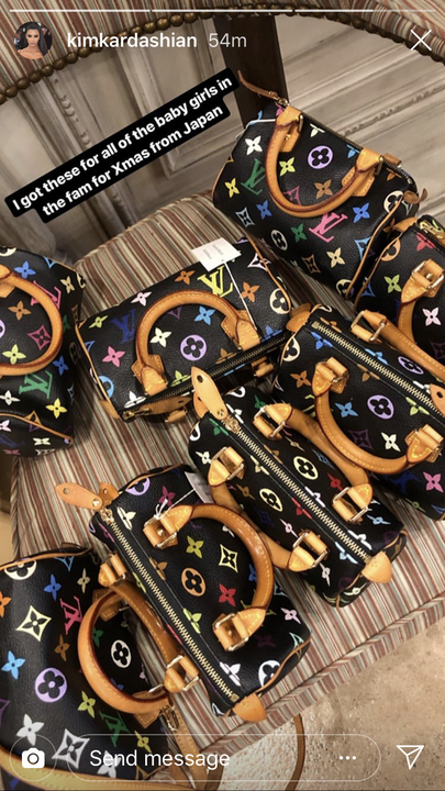 Kim Kardashian Bought Louis Vuitton Handbags for All the 'Baby Girls' in  the Family