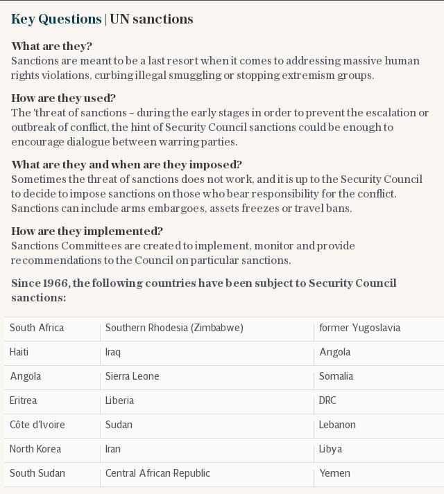 Key Questions | UN sanctions