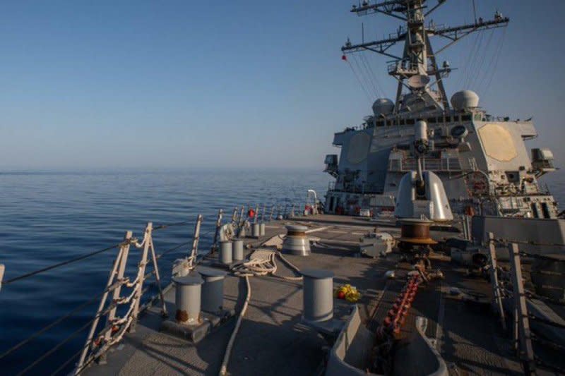 U.S. Central Command said it downed four anti-ship ballistic missiles, three unmanned aerial drones and three unmanned sea drones in a pair of attacks launched from Houthi-controlled areas of Yemen toward the destroyer USS Carney in the Red Sea. Photo courtesy of U.S. Central Command