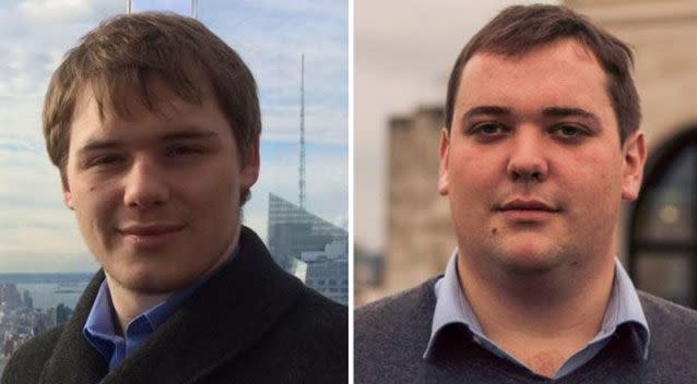 Brothers Edward Cousin, 23, and William Cousin, 25 were also onboard. Source: Supplied