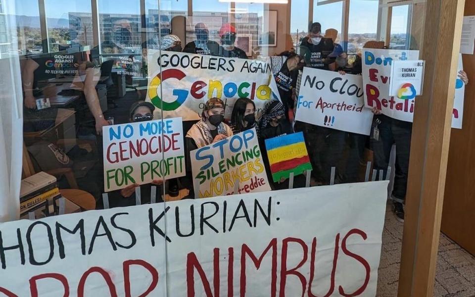 Protesters occupied the office of Google Cloud chief Thomas Kurian