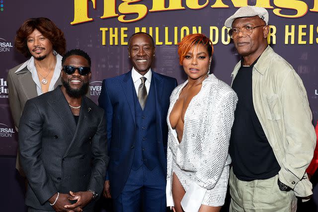 <p>Dimitrios Kambouris/Getty</p> Terrence Howard, Kevin Hart, Don Cheadle, Taraji P. Henson and Samuel L. Jackson.