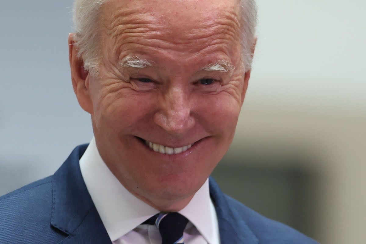 US President Joe Biden arrives to deliver his keynote speech at Ulster University in Belfast, during his visit to the island of Ireland. Picture date: Wednesday April 12, 2023. (PA Wire)