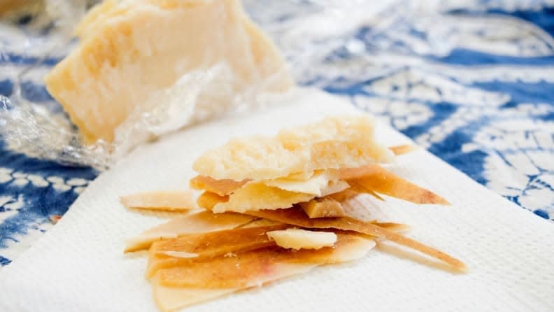 Parmesan rinds add a lot of depth of flavor to soups, stews, and sauces.