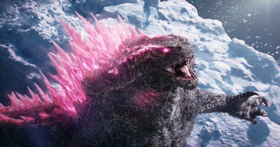 Godzilla gets ready to roar in "Godzilla x Kong: The New Empire," the latest installment in the Titan epic from director Adam Wingard.