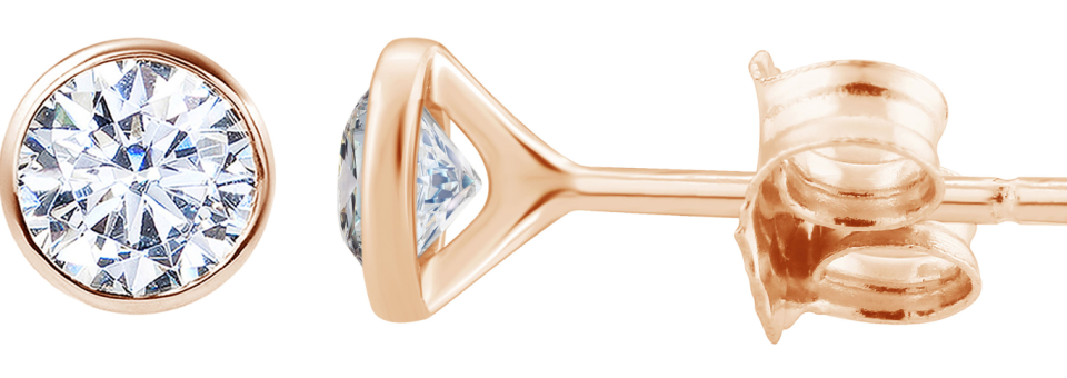 Genuine-White-Diamond-14K-Gold-5.6mm-Round-Stud-Earrings