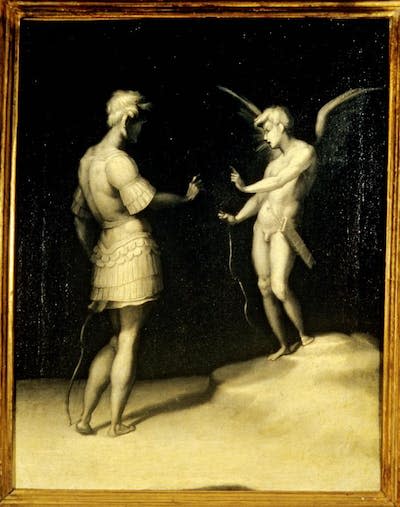 ‘Cupido y Apolo’ de Pontormo (atribuido a la Escuela de Andrea del Sarto) <a href="https://kress.nga.gov/Detail/objects/2916" rel="nofollow noopener" target="_blank" data-ylk="slk:Samek Art Museum at Bucknell University/National Art Gallery;elm:context_link;itc:0;sec:content-canvas" class="link ">Samek Art Museum at Bucknell University/National Art Gallery</a>