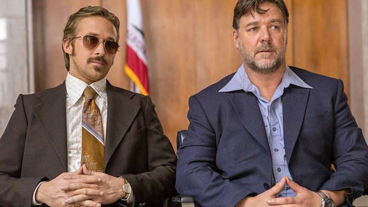 Ryan Gosling and Russell Crowe in The Nice Guys.