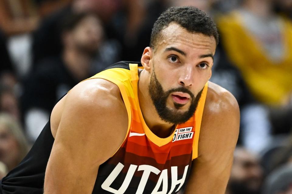 老鷹願意4換1與爵士換來Rudy Gobert。法新社