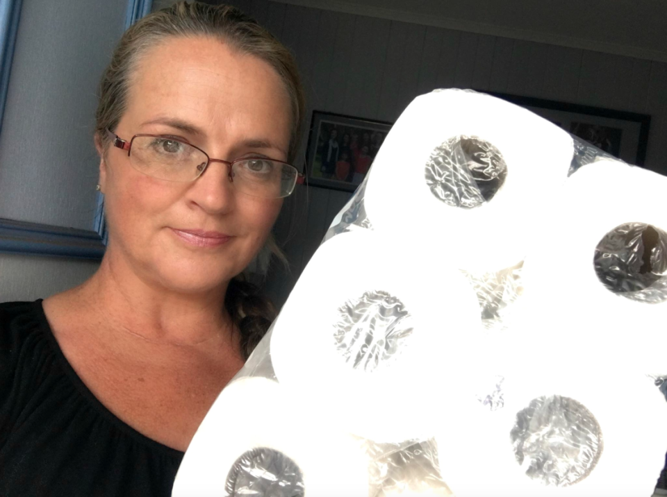 Jeni Bonell has hit back after being shamed for buying toilet roll. Photo: Facebook/The Bonell Family