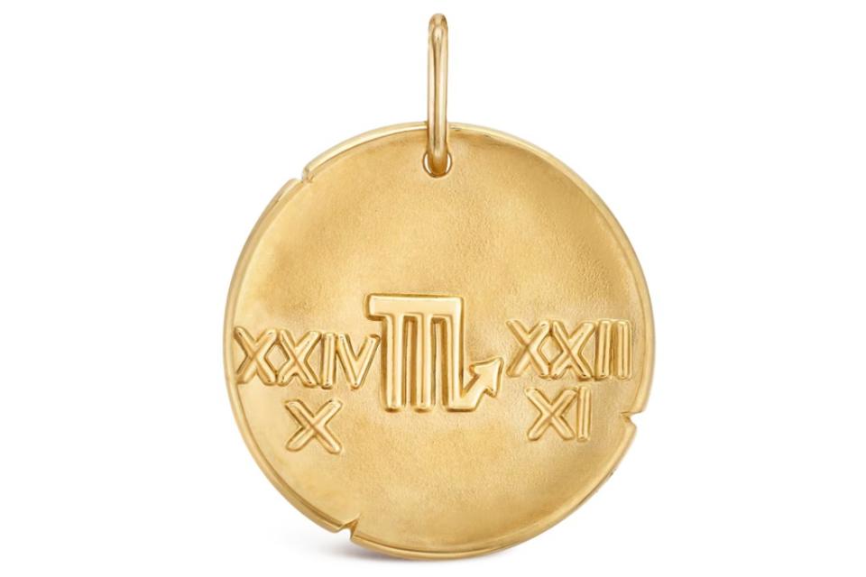 Van Cleef & Arpels Zodiaque Scropii medal in 18-k yellow gold, $2,430