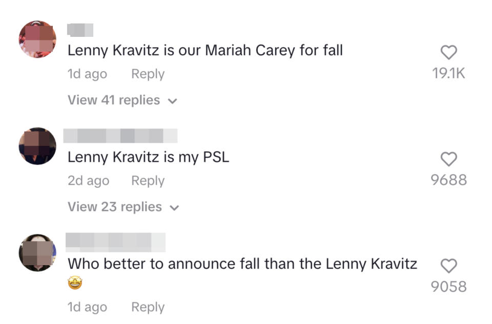 "Lenny Kravitz is our Mariah Carey for fall"