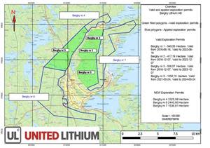 Original and Additional Exploration Permits, Bergby Lithium Project