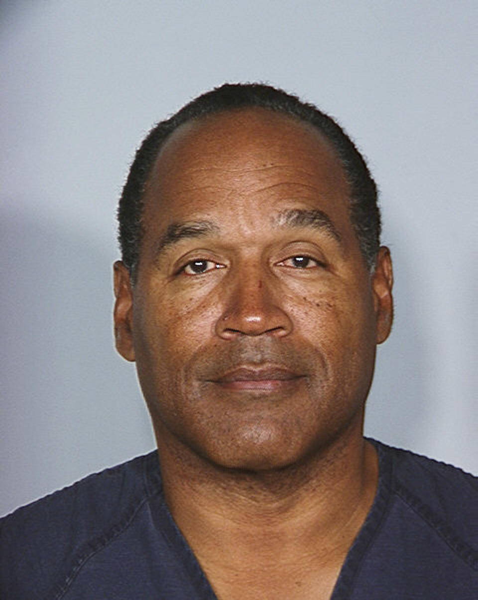 LAS VEGAS - UNDATED:  In this photo released October 3, 2008 by the Las Vegas Metro Police Department, O.J. Simpson is seen after he was taken into custody after a 12 count robbery conviction. Simpson was convicted of robbing two sports-memorabilia dealers in a hotel room in Las Vegas at gunpoint.  (Photo by Las Vegas Metro Police Department via Getty Images)