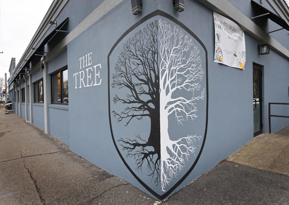 The Tree on Washington Street in Braintree, on Monday, April 1, 2024.